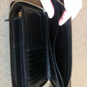 Kate Spade black leather wallet